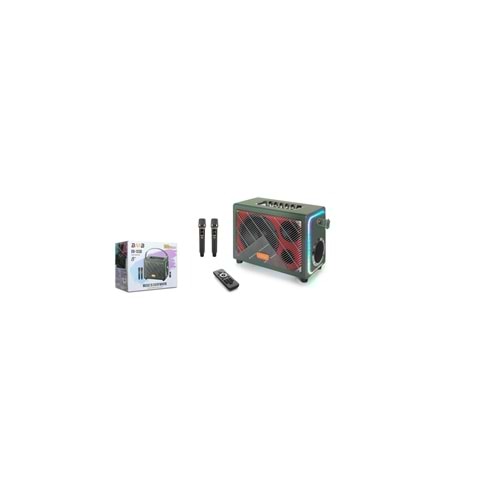 Hadron BB1038 1500w Bluetooth Karaoke Speaker Kumandalı 8 İnç 425x205x300 MM Siyah