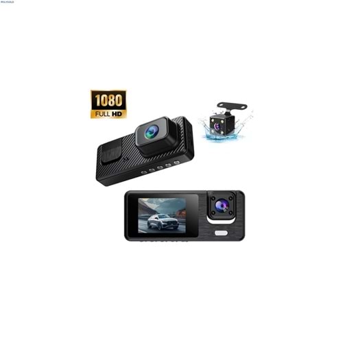 Leerfei Q301 2 Kameralı Araç İçi SD Kart Destekli Kamera