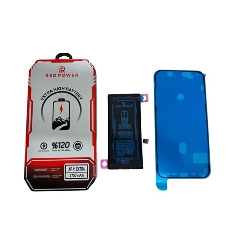 Red Power İphone 11 Batarya Pil Güçlendirilmiş 3750mAh