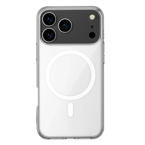 Newface iPhone 17 Pro Kılıf Magneticsafe Şeffaf Silikon - Şeffaf