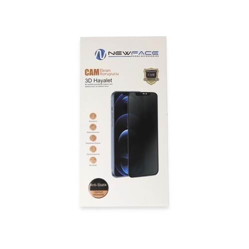 Newface iPhone 17 3D Antistatik Hayalet Cam Ekran Koruyucu