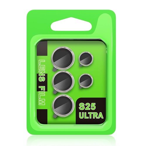 Newface Samsung Galaxy S25 Ultra Raze Metal Kamera Lens - Gümüş
