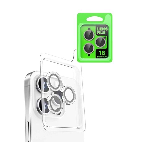 Newface iPhone 16 Pro Max Raze Metal Kamera Lens - Titan Gri