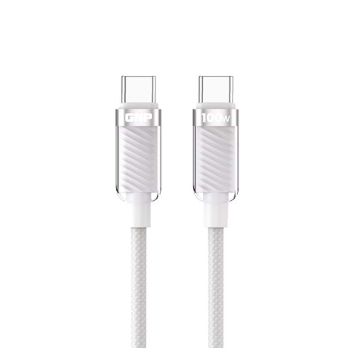 Genpa Transparent Type-C To Type-c Kablo 100w Beyaz 1.2m