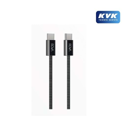 Rova RV-KB217 Type-C To Type-C Pd 20W Örgülü Şarj ve Veri Kablosu – 1 Metre