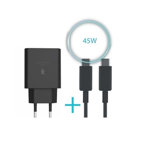 SMARTONE CH-906T PD 45W SüperFast GaN Typec to Typec Şarj Aleti Set - Siyah