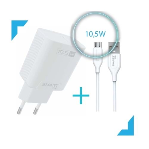 SMARTONE CH-901M 10.5W 2.1A Micro Şarj Aleti Set - Beyaz