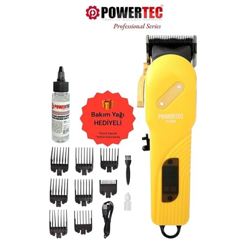 Powertec TR-3000 Profesyonel Şarjlı Saç Sakal Tıraş Makinesi