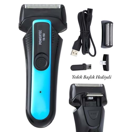 Powertec TR-150 Profesyonel Şarjlı Günlük Sakal Tıraş Makinesi