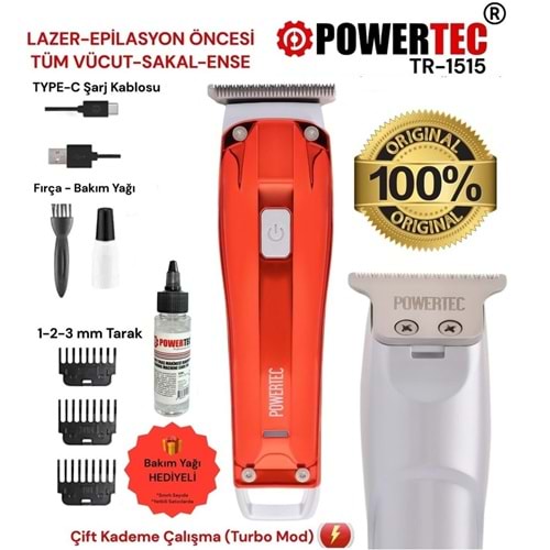 Powertec TR-1515 Sakal Ense Saç Kesme Makinesi