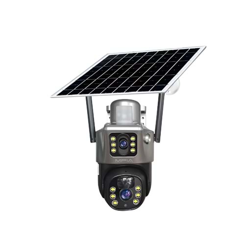 MPIA MİKA 4G 3 MP + 3 MP Çift Lens Solar TF Kart Girişli 4G Kamera