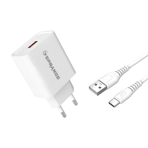 Sprange T40 Şarj Başlığı + Usb Kablo 3.0A 22.5w