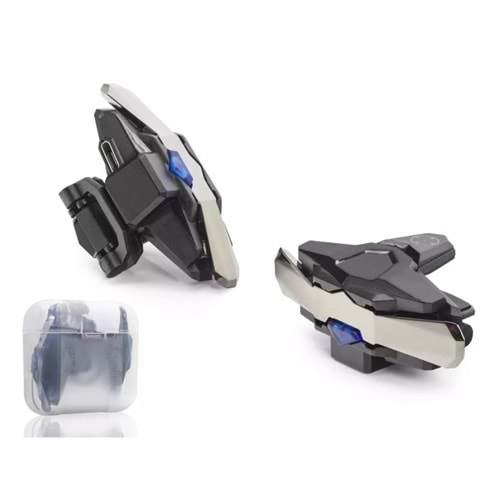 HADRON HDX3588 Nabız Atışlı Elektronik Mobil Oyun Tetiği L1 R1 Saniyede 52 Atış Ateş Butonu PUBG CoD Free Fire Uyumlu - Gri