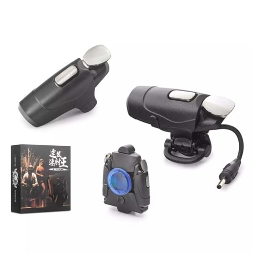 HADRON HDX3587 Otomatik Seri Atışlı Mobil Oyun Tetiği ve Telefon Soğutucu Fan Seti PUBG CoD Free Fire Uyumlu - Siyah