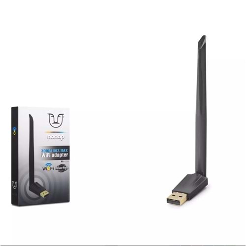 NONAP NODAR W118 USB WiFi Adaptör 300 Mbps Dahua DVR Destekli - Siyah