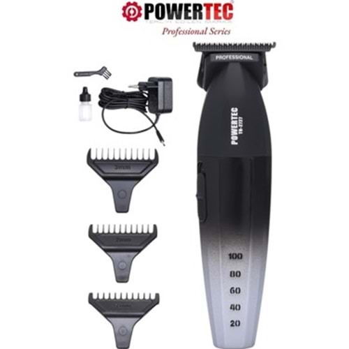Powertec TR-2727 Black Profesyonel Type-C Şarjlı Sakal Ense Çizim Tıraş Makinesi