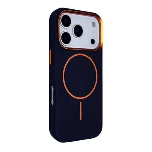 Joko Apple iPhone 17 Pro Max Luno Deri Magsafe Kapak - Mavi