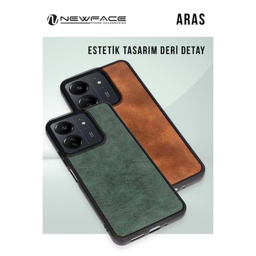 Newface Apple iPhone 14 Pro Max Kılıf Aras Deri Kapak - Lacivert