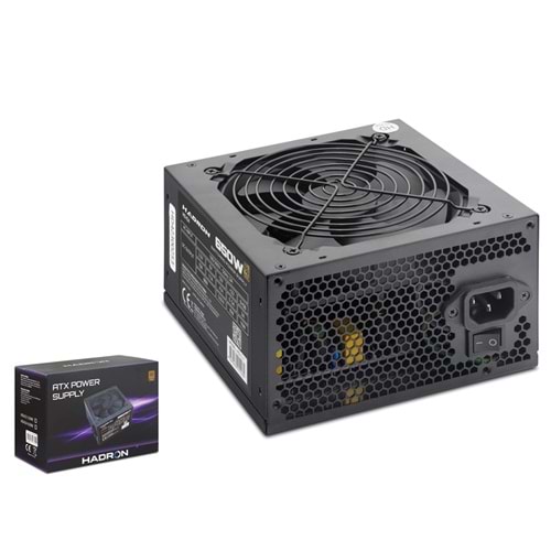 HADRON HD424 PC Power Supply Güç Kaynağı 650W 12cm Fan ATX 80 Plus Siyah