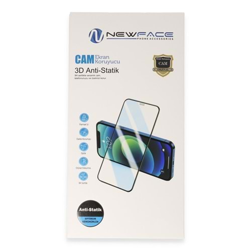 Newface Xiaomi Redmi 15C 4G 3D Antistatik Cam Ekran Koruyucu - Siyah
