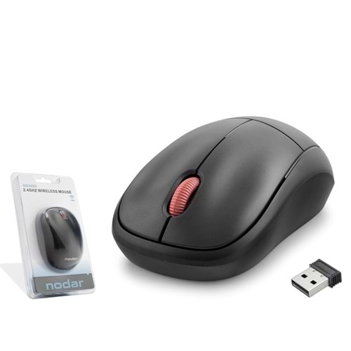 NODAR ND3409 Kablosuz Mouse 2.4 GHz 1200 DPI Siyah