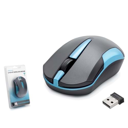 HADRON HDX3407B Kablosuz Mouse 2.4 GHz 1600 DPI Mavi