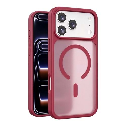 Joko Apple iPhone 17 Pro / 18 Pro Jota Magsafe Kapak - Bordo