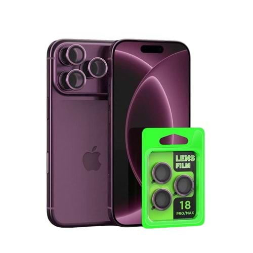 Newface Apple iPhone 18 Pro / 18 Pro Max Raze Metal Kamera Lens - Açık Mavi