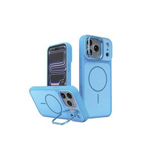 Joko Apple iPhone 17 Pro Max / 18 Pro Max Pale Magsafe Standlı Kapak - Sierra Mavi