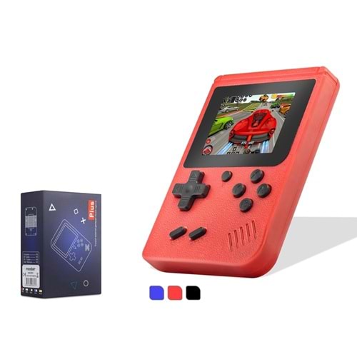 NODAR ND761 Retro Mini Arcade El Oyun Konsolu 400 Oyun Dahili 3 İnç Ekranlı - Kırmızı