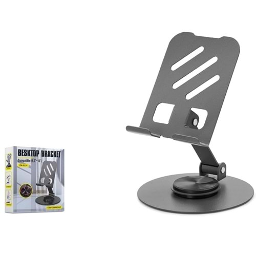 HADRON HDX8023 Ayarlanabilir Telefon ve Tablet Standı 360° Döner Metal 4.7-13 İnç Siyah