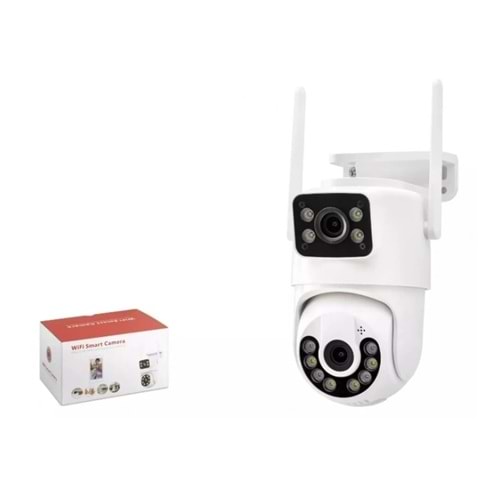 NODAR X5-TECH RX-29AI Wi-Fi Speed Dome IP Güvenlik Kamerası 2 x 3MP iCSee PTZ Beyaz