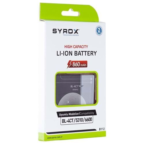 Syrox Nokia Bl-4Ct / Batarya B112