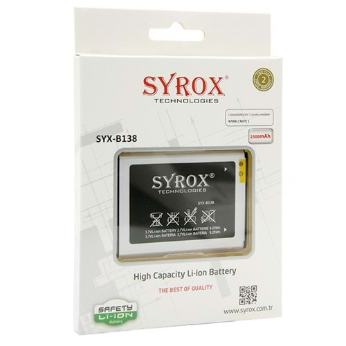 Syrox Samsung Note 1 / N 7000 Batarya B138