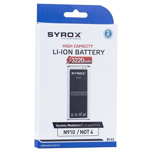 Syrox Samsung Note 4 Batarya B142