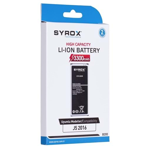 Syrox Samsung J5 2016 Batarya - B200