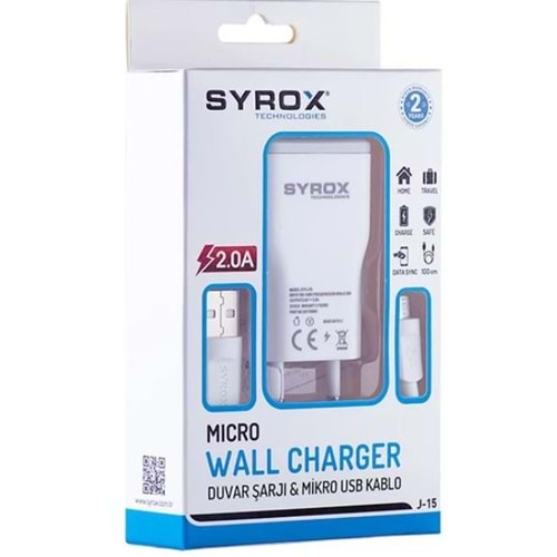 Syrox 2A Samsung Micro Usb Şarj Cihazı Syx-J15