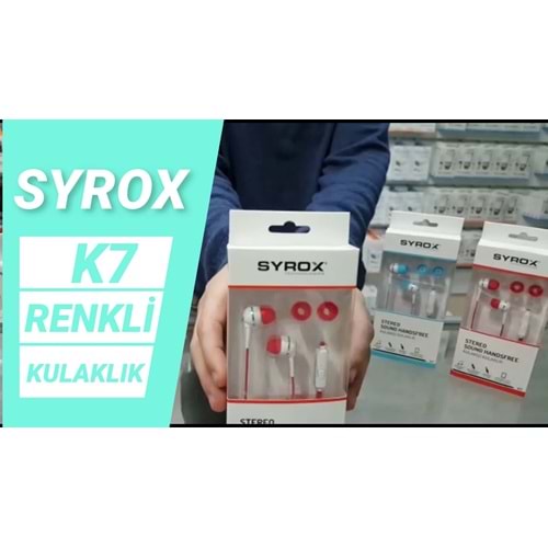 Syrox Kulaklık Renkli K7 - Beyaz