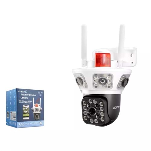 APRONX WP390 DUAL IMAGE WIFI KAMERA 3*9MP 3*3.6MM LENS BEYAZ