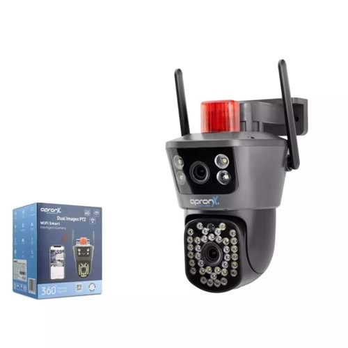 APRONX WPB246 DUAL IMAGE WIFI KAMERA 2*4MP 2*3.6MM LENS SİYAH
