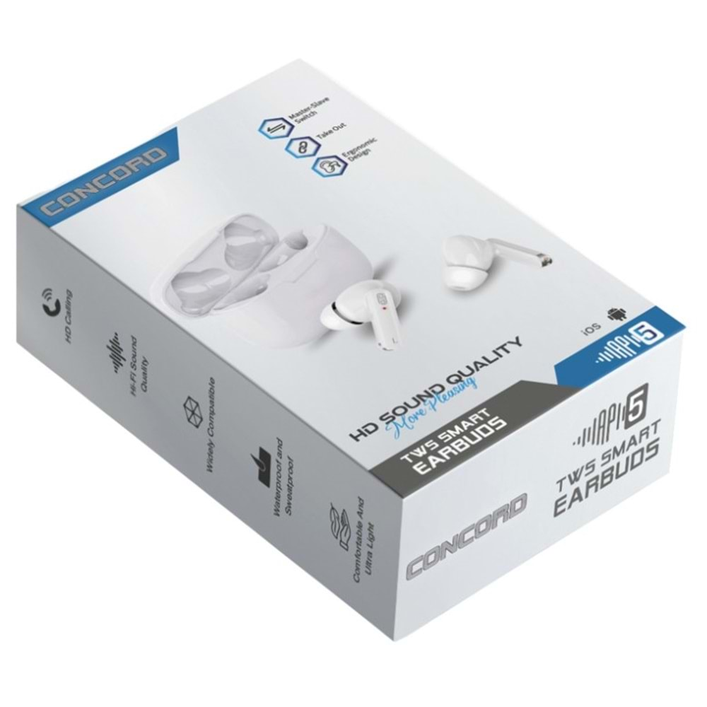 Concord AP5 Bluetooth Kulaklık - Beyaz