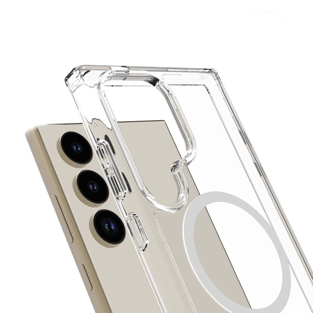 Newface iPhone 16 Plus Kılıf Magneticsafe Şeffaf Silikon - Şeffaf