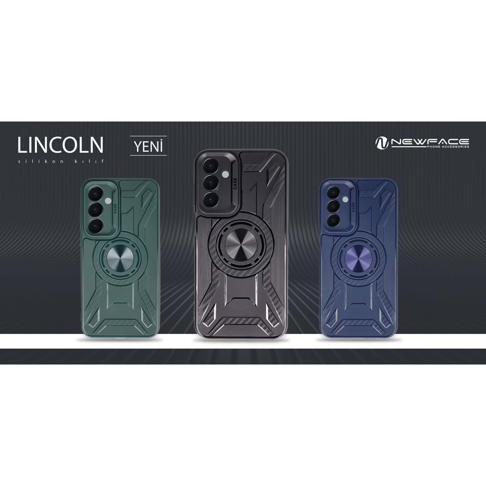 Newface Samsung Galaxy A35 Kılıf Lincoln Silikon - Yeşil