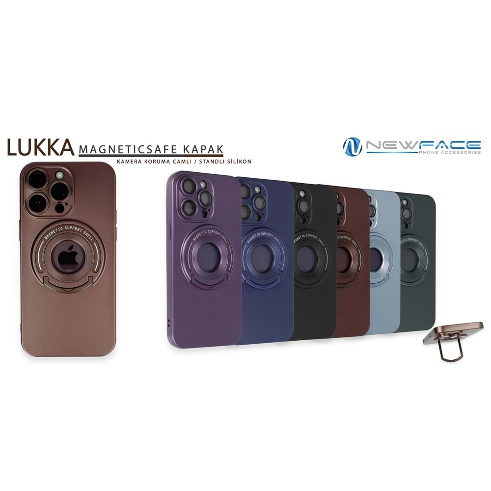 Newface iPhone 12 Pro Kılıf Lukka Magneticsafe Kapak - Yeşil