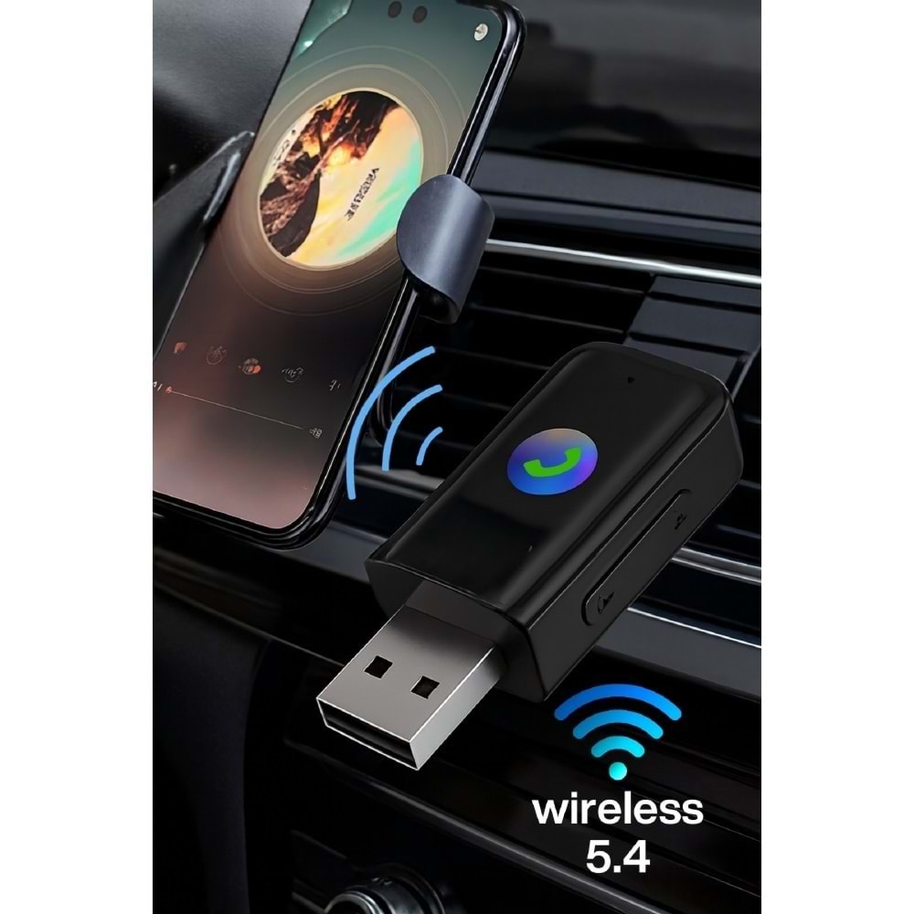 CONCORD BT-16 2in1 Bluetooth Receiver | USB-Aux Kablo Ses Kontrol Ekran
