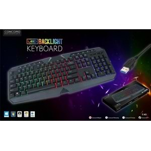 Concord C-63 Rgb Mekanik Hisli Q Klavye Siyah klavye