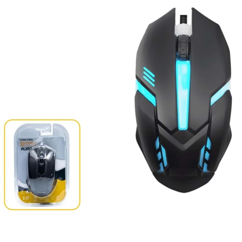 Concord C28 Optik Kablolu Mouse Siyah