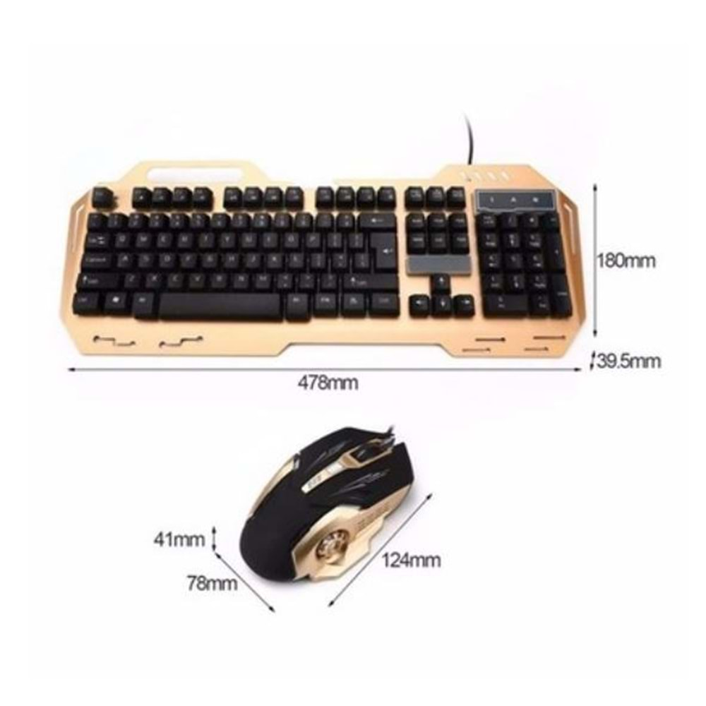 Concord C58 Led Gaming Kablolu Q Klavye Mouse Set