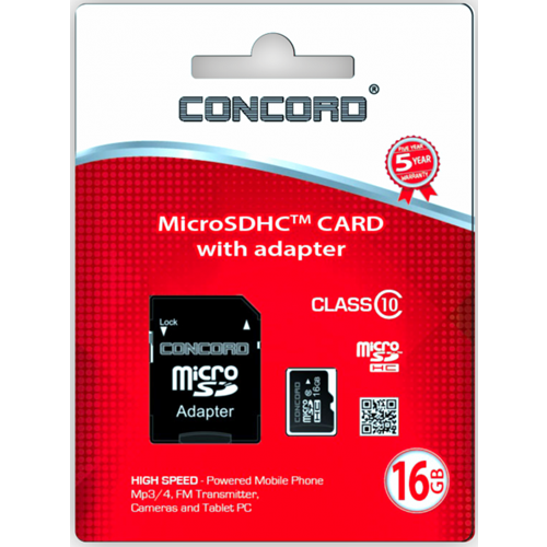 CONCORD C-M16 High Speed 16 GB Hafıza Kartı TF Kart & SD Adaptör