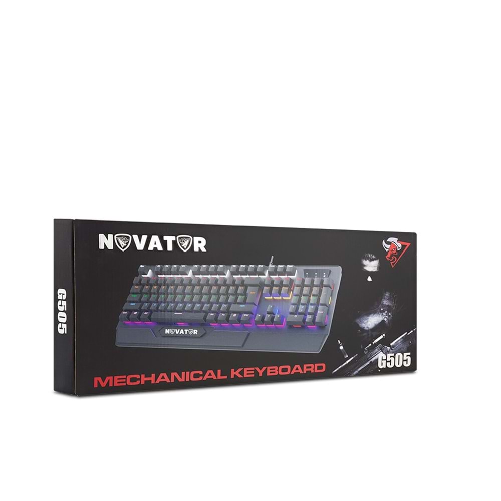 Novator G505/10 Klavye Oyun Mekanik Rgb Ve Blue Swıtch Q